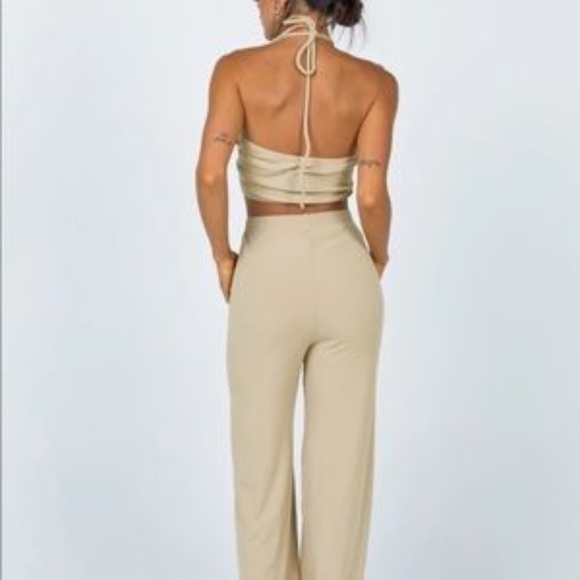 Princess Polly Beige Pants and Crop Top Set * New - Picture 5 of 12